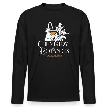 Chemistry and Botanic's Logo - T-shirt manches longues Premium bio Homme - noir - Devant - Nico (187cm)