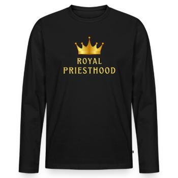 Royal Prieshood - Men's Premium Organic Long Sleeve Shirt - black - Front - Nico (187cm)