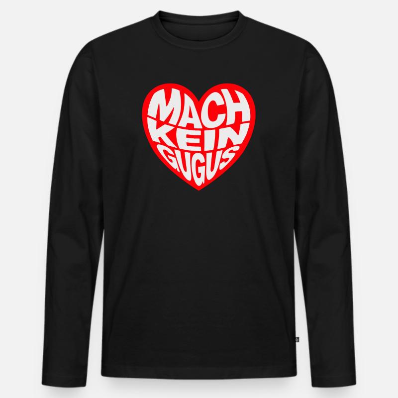 Mach kein gugus - Männer Premium Bio Langarmshirt - Schwarz