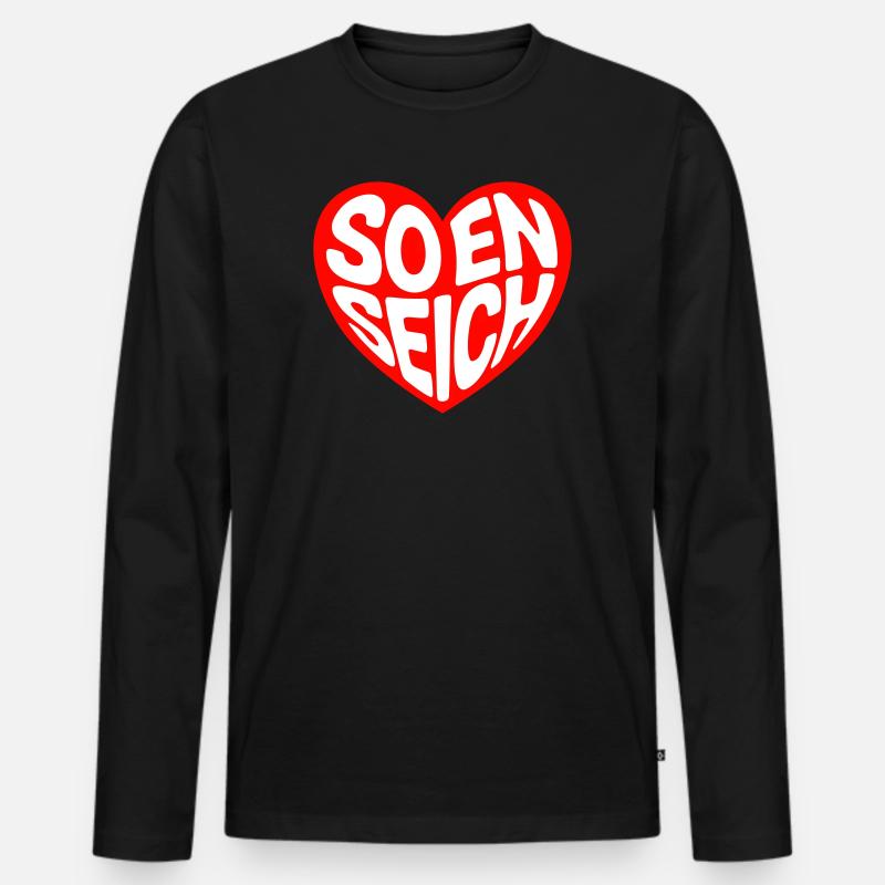 So en seich - Männer Premium Bio Langarmshirt - Schwarz