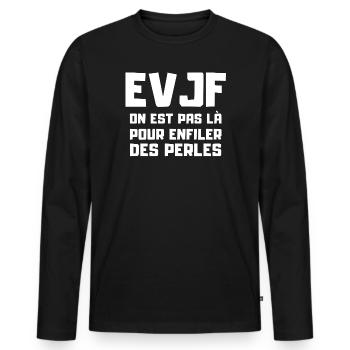 bachelorette party, bachelorette party - Men's Premium Organic Long Sleeve Shirt - black - Front - Nico (187cm)