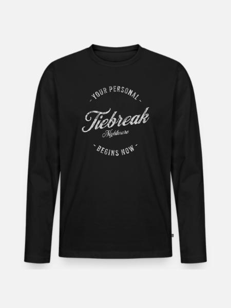 Tennis Tiebreak winner shirt - Men's Premium Organic Long Sleeve Shirt - black