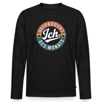 Ostalgie GDR Allemagne de l’Est Allemagne de l’Est Idée cadeau - T-shirt manches longues Premium bio Homme - noir - Devant - Nico (187cm)