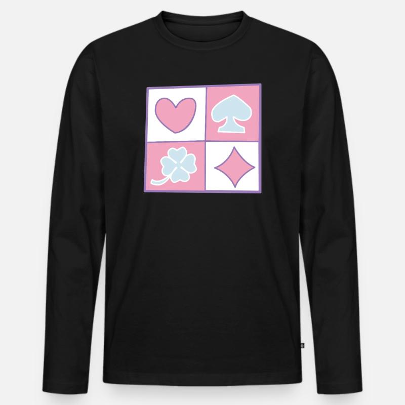 Checkerboard von helfspawn - Männer Premium Bio Langarmshirt - Schwarz