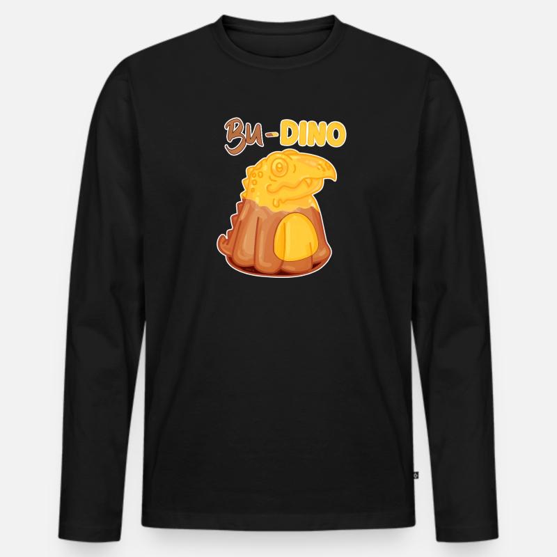 Pudding - Männer Premium Bio Langarmshirt - Schwarz
