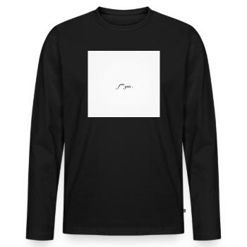 Bold Censored Profanity Statement Design - Men's Premium Organic Long Sleeve Shirt - black - Front - Nico (187cm)