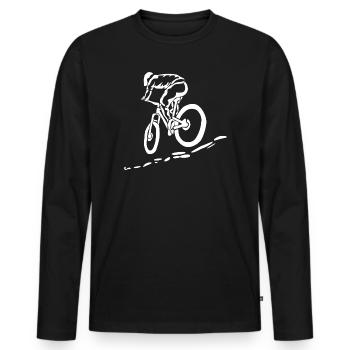 Bike Jump BMX Art - Men's Premium Organic Long Sleeve Shirt - black - Front - Nico (187cm)