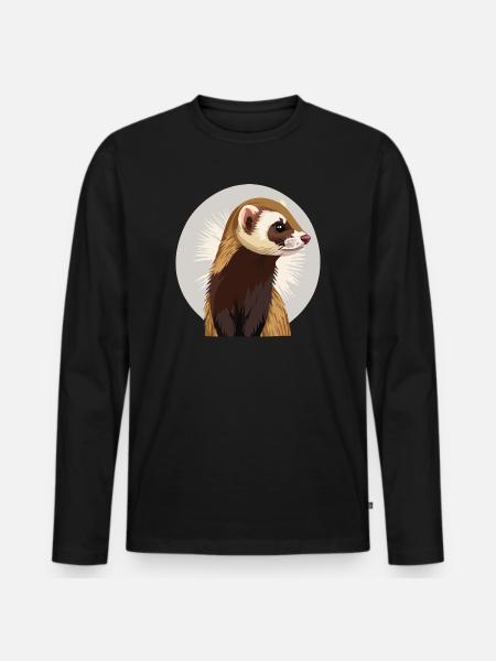 Candace Mascot in Funny Form - Men's Premium Organic Long Sleeve Shirt - black