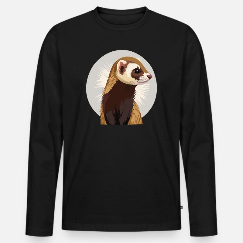 Candace Maskottchen in lustiger Form - Männer Premium Bio Langarmshirt - Schwarz