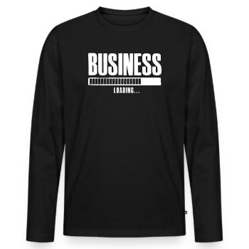 Business Loading Online Business Affiliate - Männer Premium Bio Langarmshirt - Schwarz - Vorne - Nico (187cm)