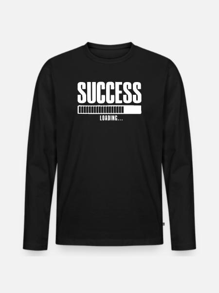 Success Loading Online Business Affiliate - Men's Premium Organic Long Sleeve Shirt - black