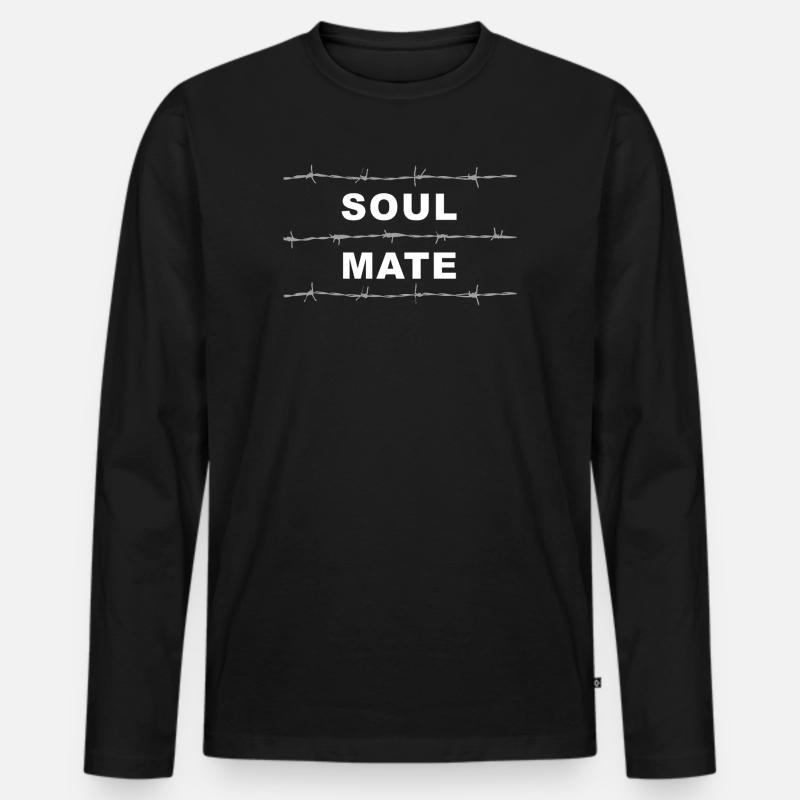 Soulmate - Männer Premium Bio Langarmshirt - Schwarz