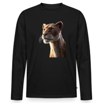 Lioness Lioness Mom Lioness Lionesses Mom Wild Lions - Men's Premium Organic Long Sleeve Shirt - black - Front - Nico (187cm)