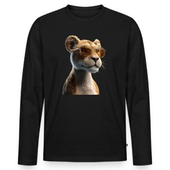 Lioness Lioness Mom Lioness Lionesses Mom Wild Lions - Men's Premium Organic Long Sleeve Shirt - black - Front - Nico (187cm)