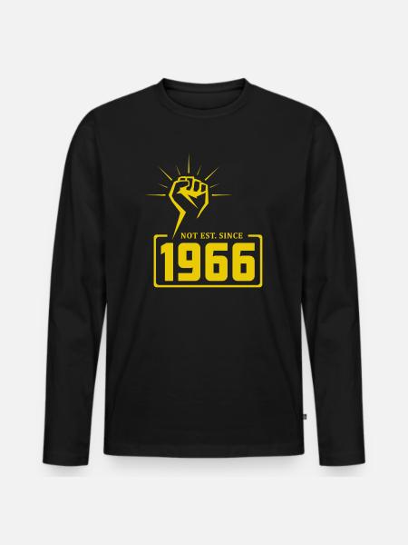 Retro Revolution 1966 T-Shirt Design - Men's Premium Organic Long Sleeve Shirt - black