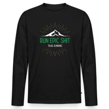 Run Epic Shit - Trail Running - T-shirt manches longues Premium bio Homme - noir - Devant - Nico (187cm)