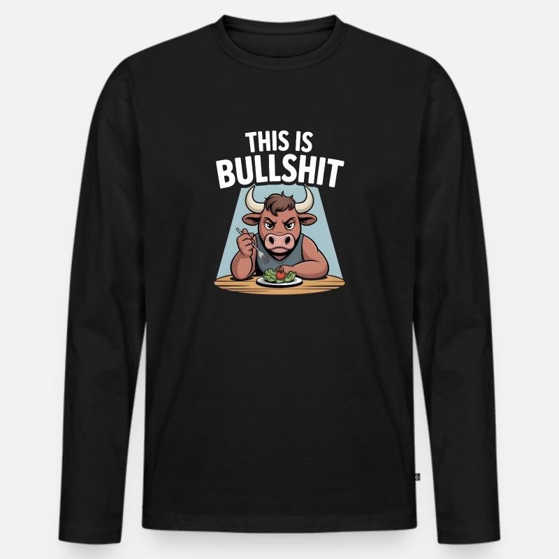 Das ist Bullshit Salad Edition - Männer Premium Bio Langarmshirt - Schwarz