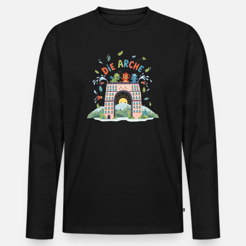 Die Arche der Freude - Männer Premium Bio Langarmshirt - Schwarz