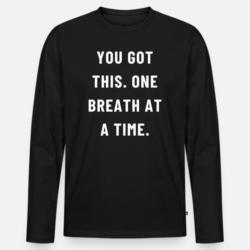 Du hast das - Männer Premium Bio Langarmshirt - Schwarz