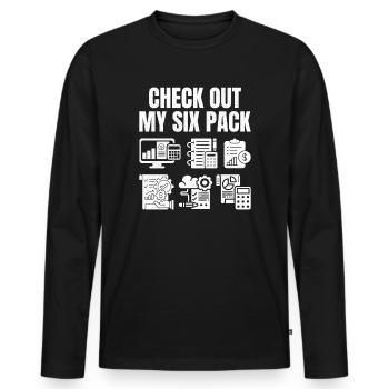 Check out my six Pack - Men's Premium Organic Long Sleeve Shirt - black - Front - Nico (187cm)