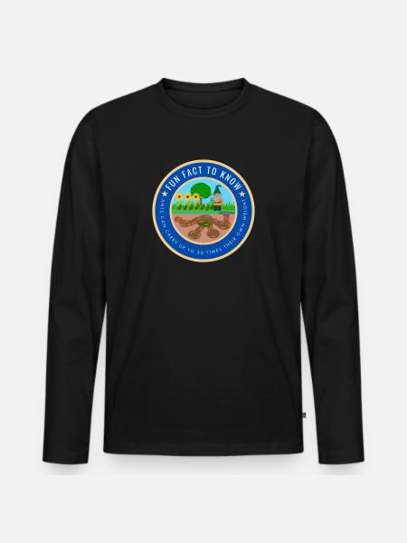 Ants can carry up to 50 times their own weight - Men's Premium Organic Long Sleeve Shirt - black
