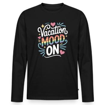Ambiance de vacances sur le festival d’été Travel Club vacances - T-shirt manches longues Premium bio Homme - noir - Devant - Nico (187cm)