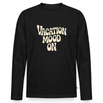Ambiance de vacances sur le festival d’été Travel Club vacances - T-shirt manches longues Premium bio Homme - noir - Devant - Nico (187cm)