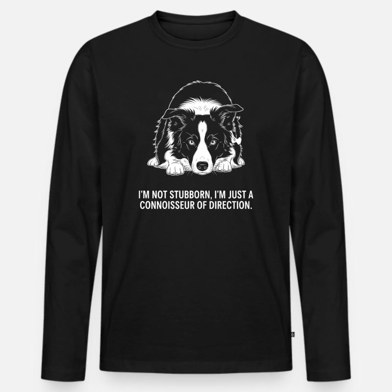 Der Richtungskenner - Männer Premium Bio Langarmshirt - Schwarz