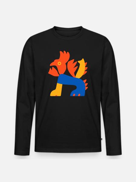 Dragon du Fils - T-shirt manches longues Premium bio Homme - noir