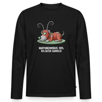 Mode maintenance : Collecter des données - T-shirt manches longues Premium bio Homme - noir - Devant - Nico (187cm)