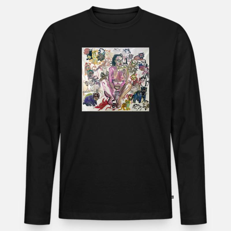 It´s a Cat World - Männer Premium Bio Langarmshirt - Schwarz