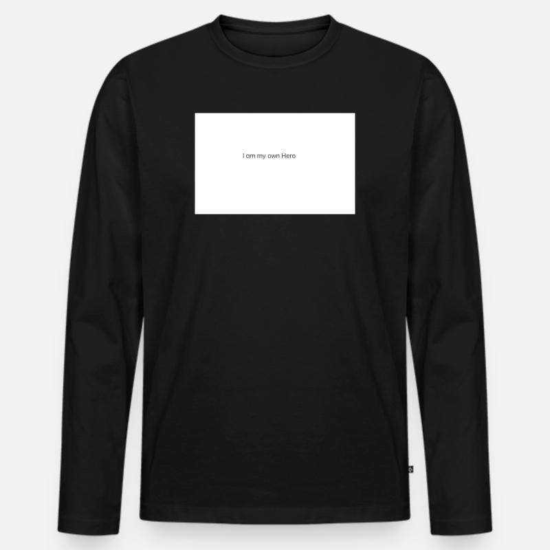 Kraft - Männer Premium Bio Langarmshirt - Schwarz