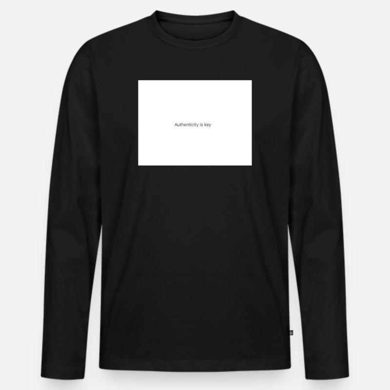 Sei immer du selbst - Männer Premium Bio Langarmshirt - Schwarz