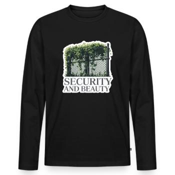 Guarded Garden Fence Design - Men's Premium Organic Long Sleeve Shirt - black - Front - Nico (187cm)