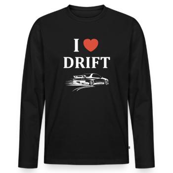 Design Drift Racing Car Passion - T-shirt manches longues Premium bio Homme - noir - Devant - Nico (187cm)