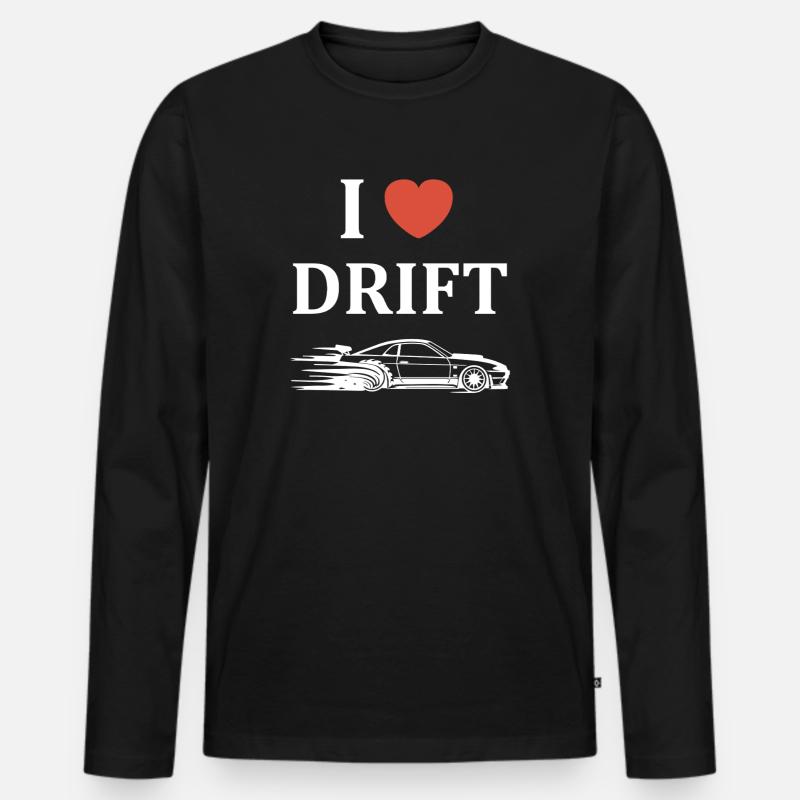 Drift Passion Autodesign - Männer Premium Bio Langarmshirt - Schwarz