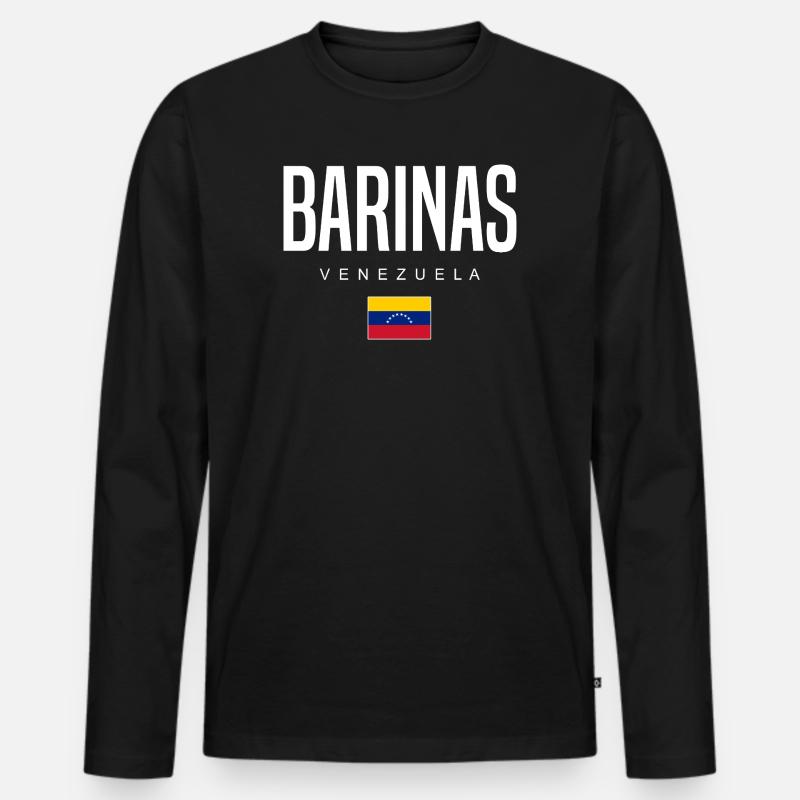 Barinas Venezuela - Männer Premium Bio Langarmshirt - Schwarz