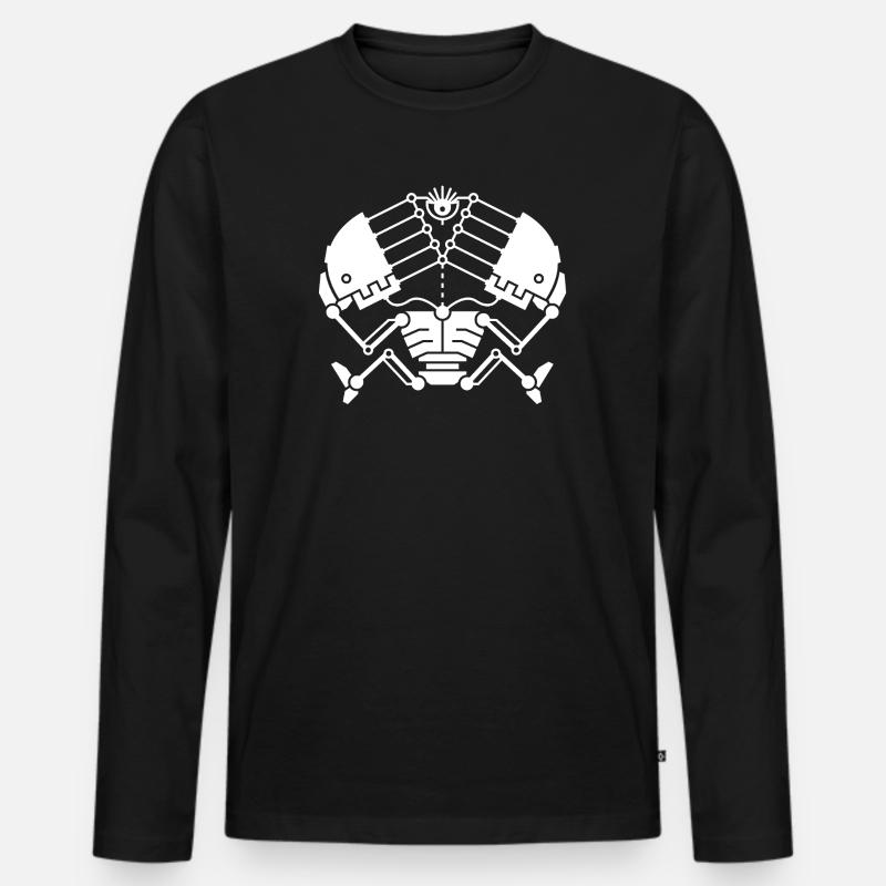 3rd Eye Robotics - white version - Men's Premium Organic Long Sleeve Shirt - black