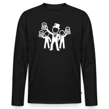 L’équipe Groom Bräutigam - T-shirt manches longues Premium bio Homme - noir - Devant - Nico (187cm)