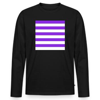 The Stripes - Men's Premium Organic Long Sleeve Shirt - black - Front - Nico (187cm)