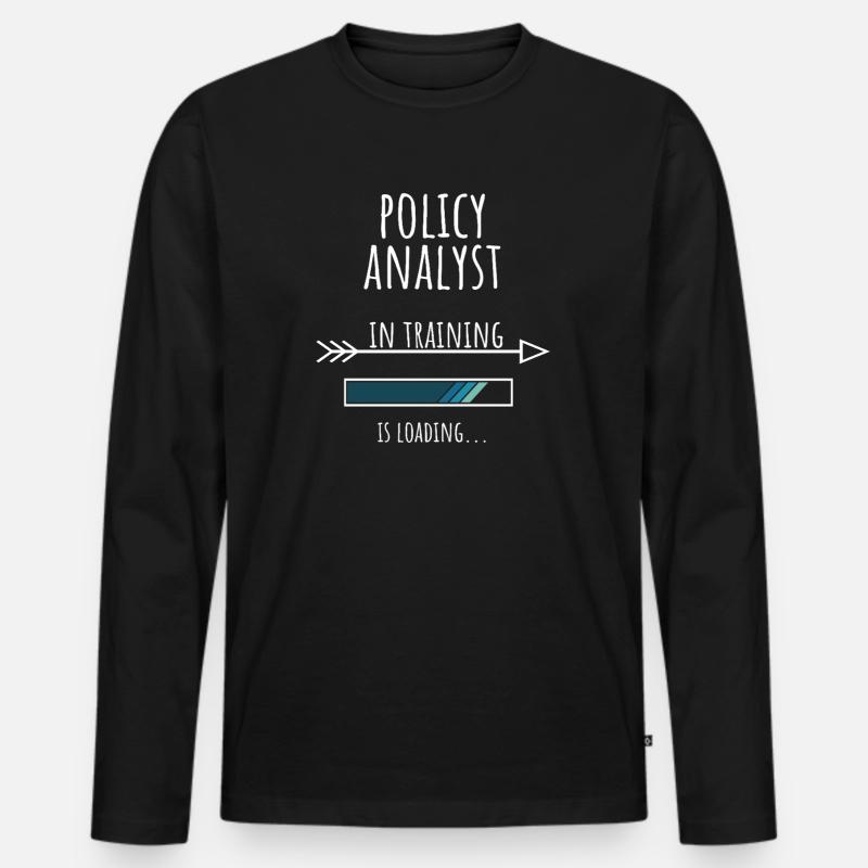 Policy Analyst Geschenk Beruf Ausbildung - Männer Premium Bio Langarmshirt - Schwarz