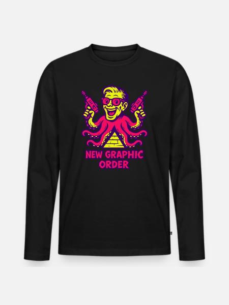 New Graphic Order Supermotiv - Men's Premium Organic Long Sleeve Shirt - black