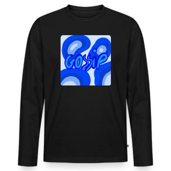 Gossip - T-shirt manches longues Premium bio Homme - noir - Devant - Nico (187cm)