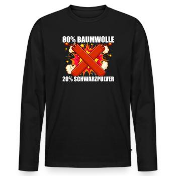 Schwarzpulver Pyrotechniker Böllern Feuerwerk - Männer Premium Bio Langarmshirt - Schwarz - Vorne - Nico (187cm)