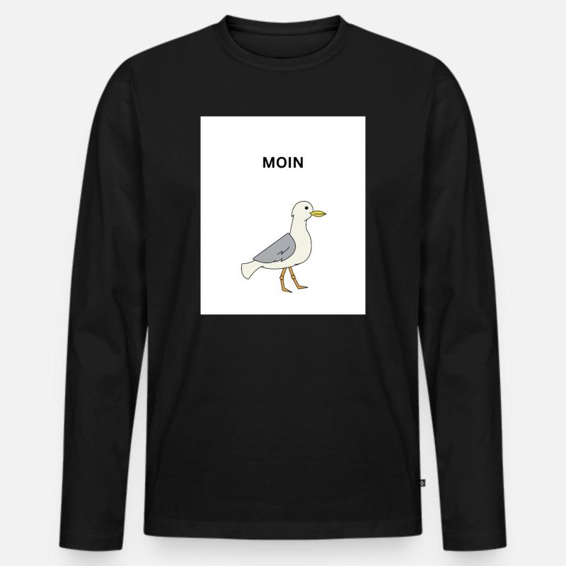 MOIN - Männer Premium Bio Langarmshirt - Schwarz
