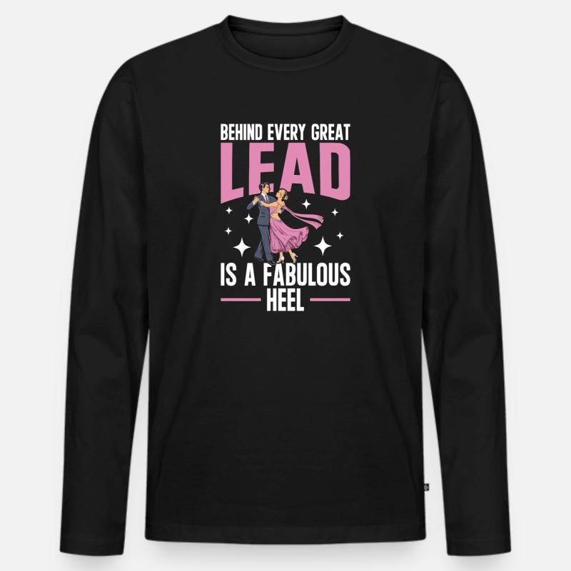 Gesellschaftstanz Walzertanz Tangotanz - Männer Premium Bio Langarmshirt - Schwarz