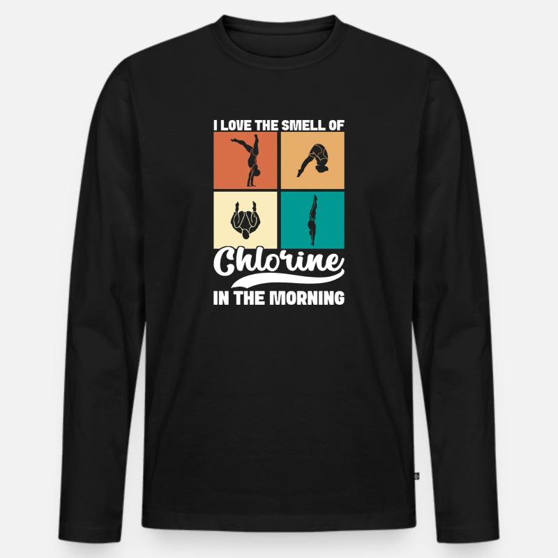 Kunstspringen Turmspringer Sprungbrett - Männer Premium Bio Langarmshirt - Schwarz