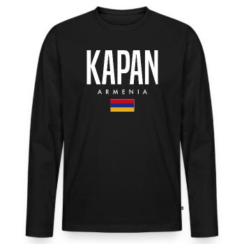 Kapan Armenia - Men's Premium Organic Long Sleeve Shirt - black - Front - Nico (187cm)