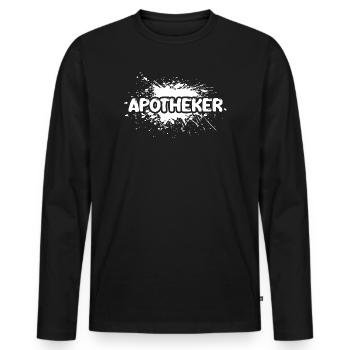 Job Apotheker - Männer Premium Bio Langarmshirt - Schwarz - Vorne - Nico (187cm)