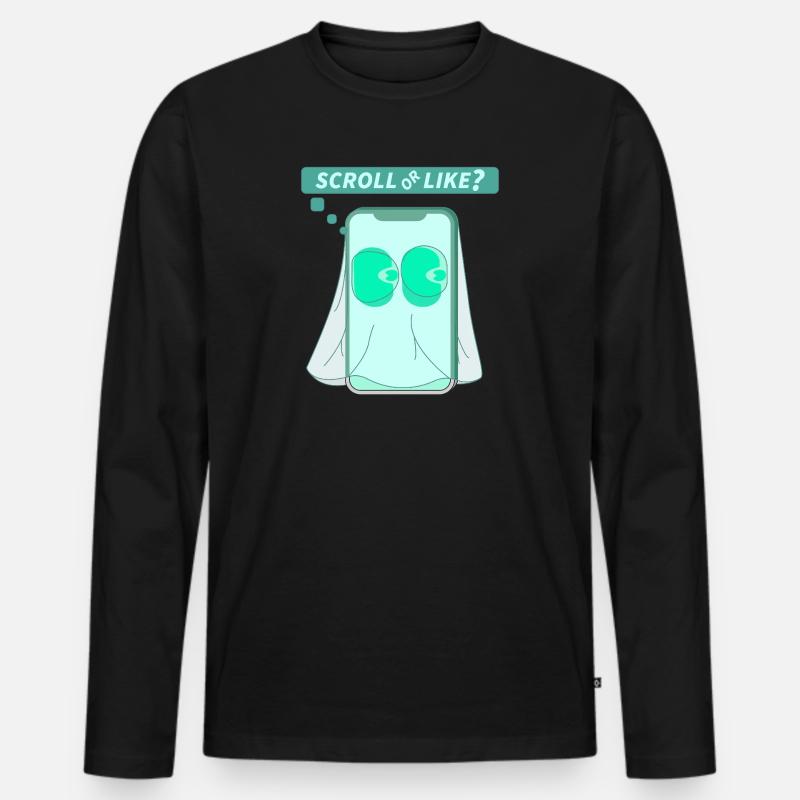 ODER - Männer Premium Bio Langarmshirt - Schwarz